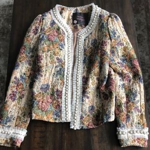 Boohoo Grace Tapestry Trim Jacket